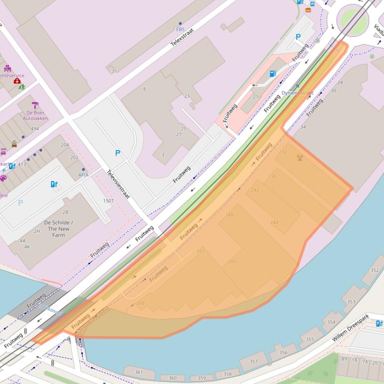 Kaart van postcodegebied 2525KJ.