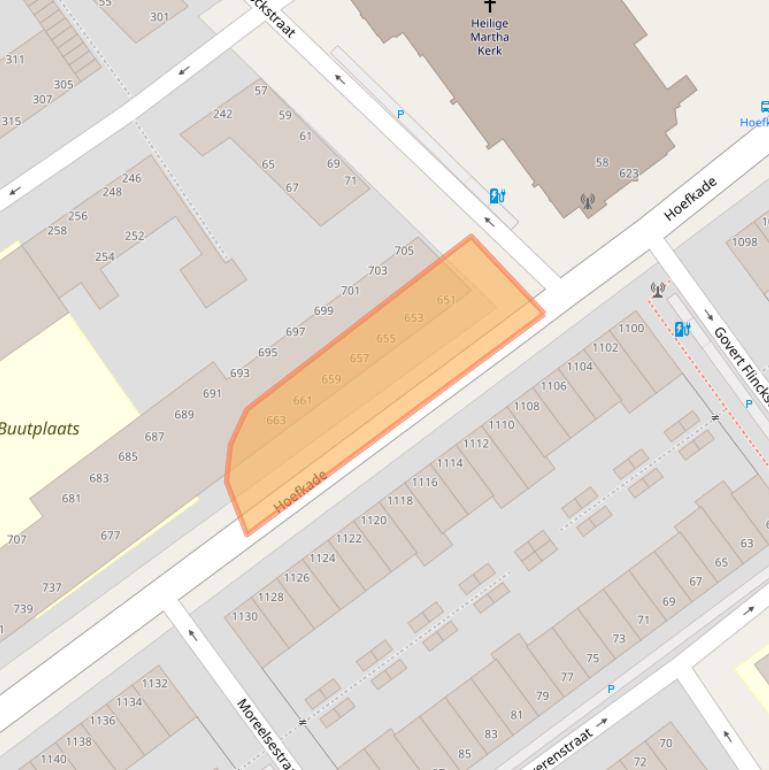 Kaart van postcodegebied 2525LD.