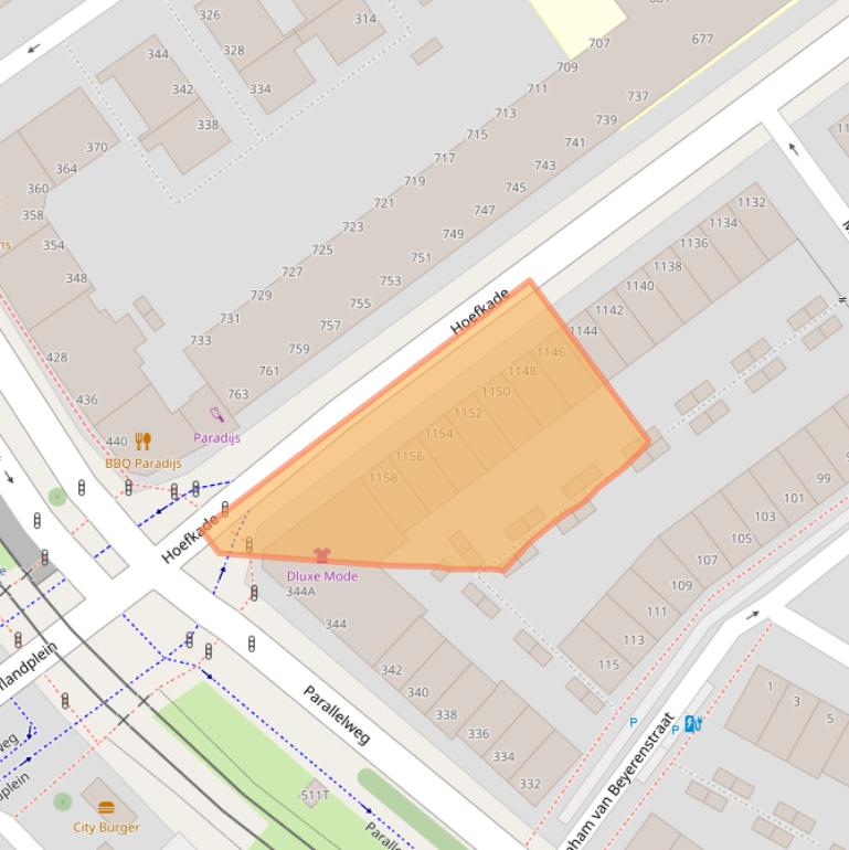 Kaart van postcodegebied 2525LN.