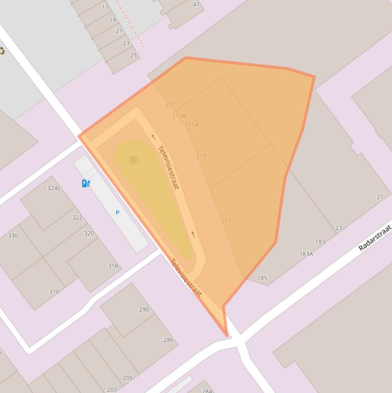 Kaart van postcodegebied 2525LS.