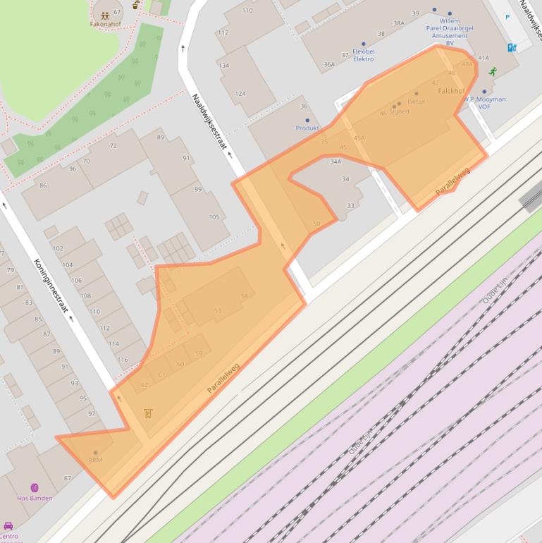 Kaart van postcodegebied 2525NC.