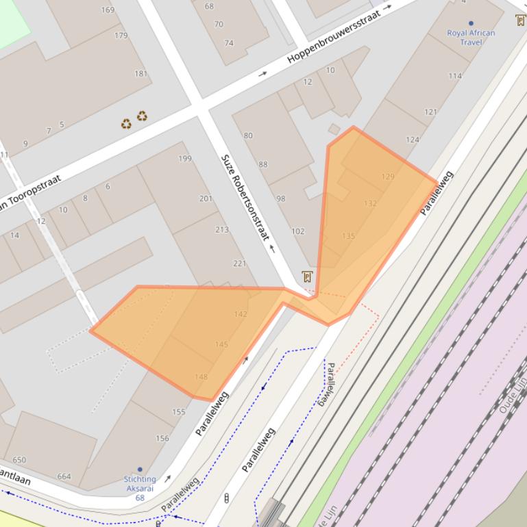 Kaart van postcodegebied 2525NH.