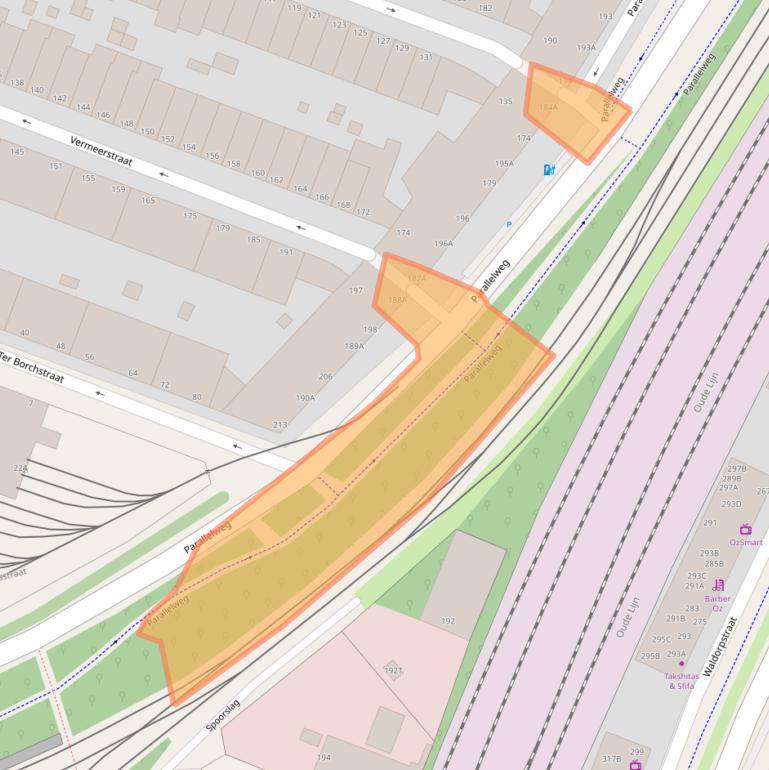 Kaart van postcodegebied 2525NK.