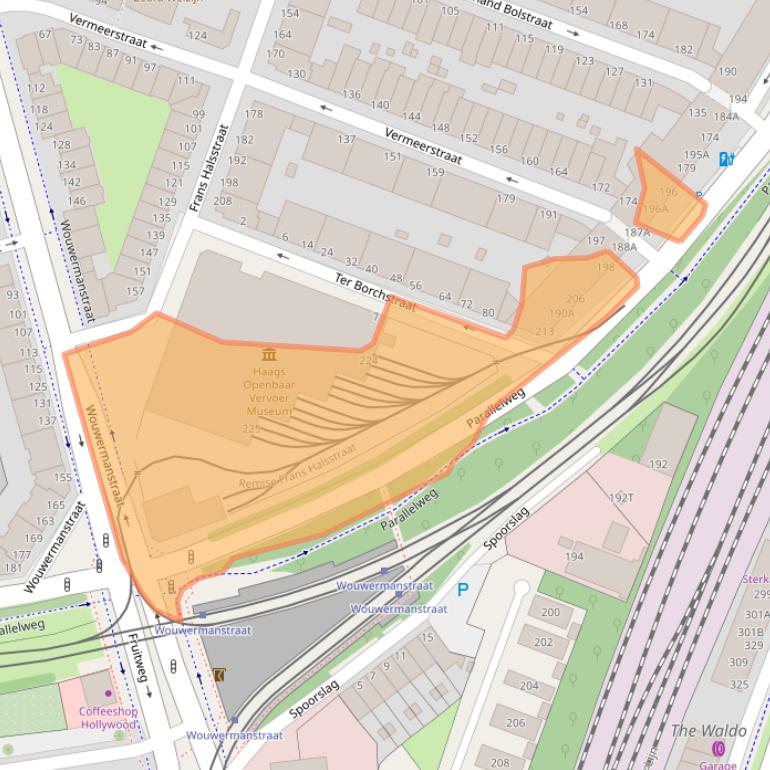 Kaart van postcodegebied 2525NL.