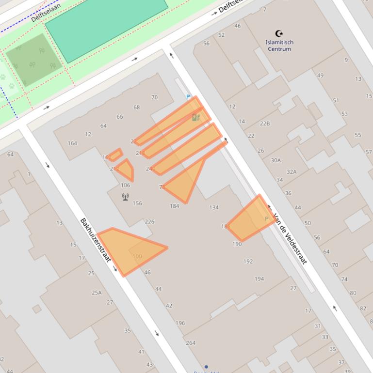 Kaart van postcodegebied 2525PD.