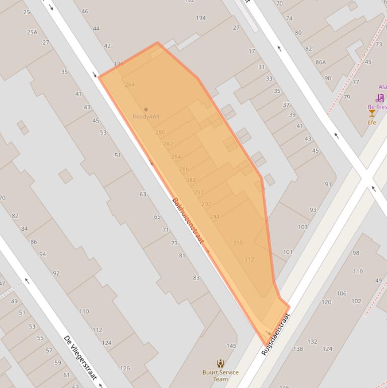 Kaart van postcodegebied 2525PG.