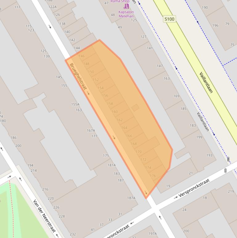 Kaart van postcodegebied 2525RL.