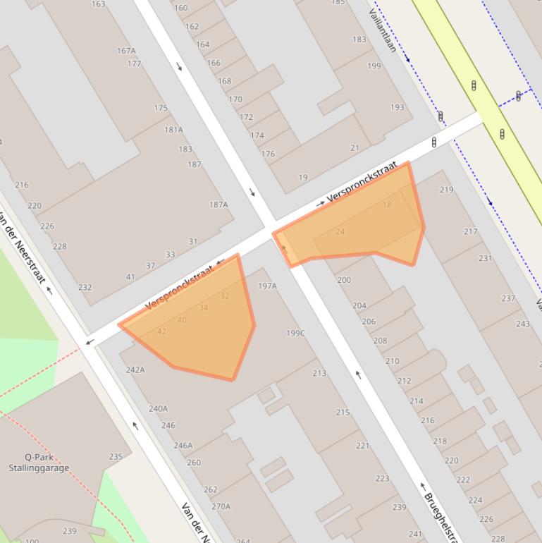 Kaart van postcodegebied 2525RP.