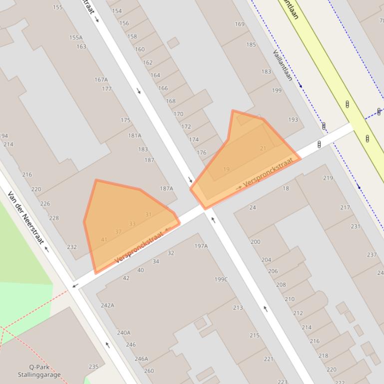 Kaart van postcodegebied 2525RR.