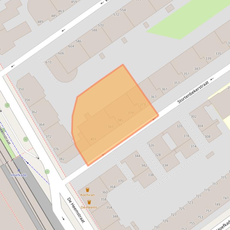 Kaart van postcodegebied 2525SJ.