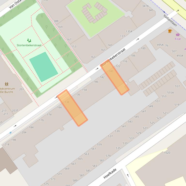 Kaart van postcodegebied 2525SN.