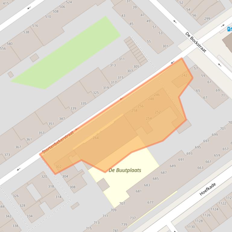 Kaart van postcodegebied 2525SR.