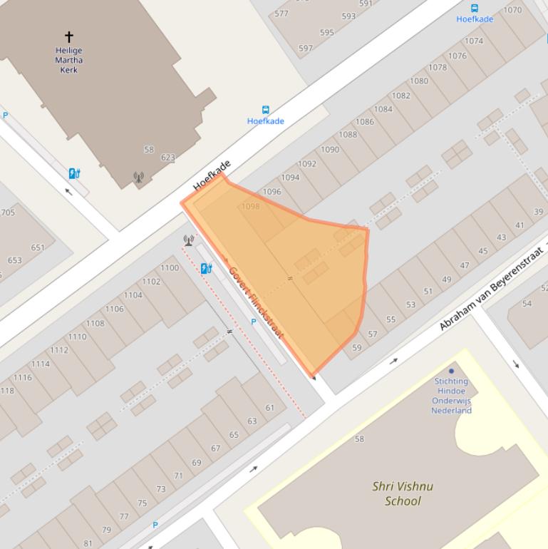 Kaart van postcodegebied 2525TM.