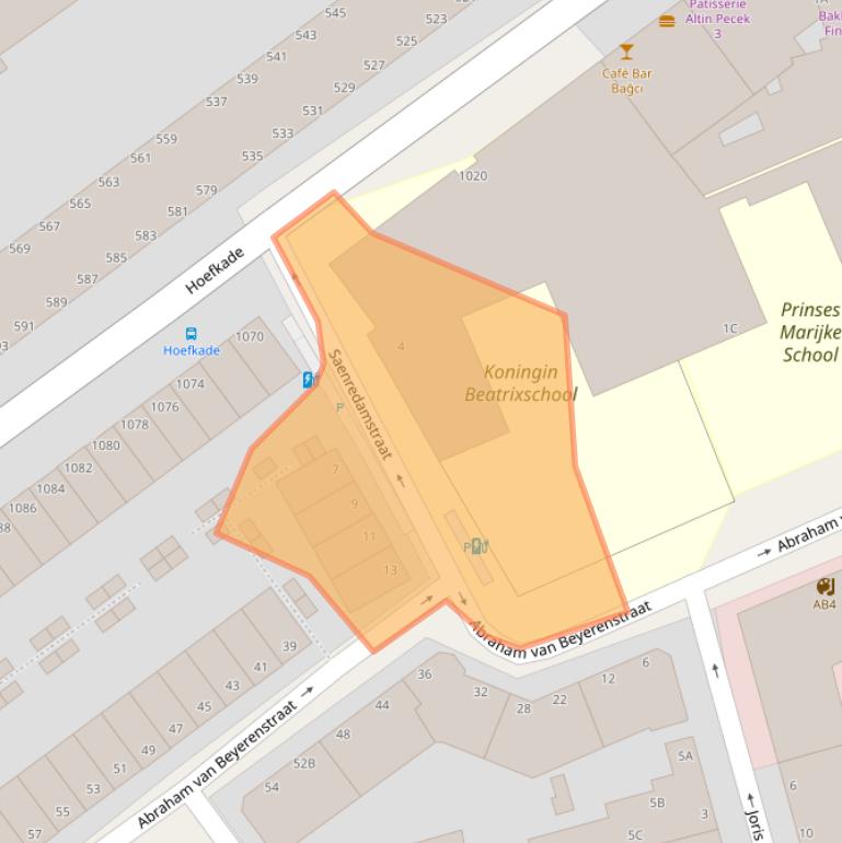 Kaart van postcodegebied 2525TN.