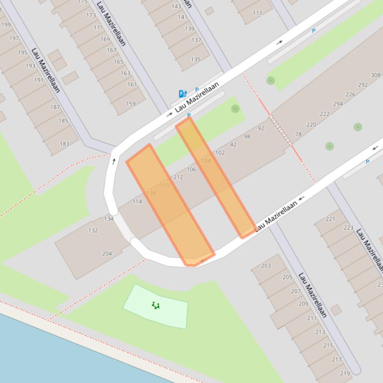 Kaart van postcodegebied 2525ZG.