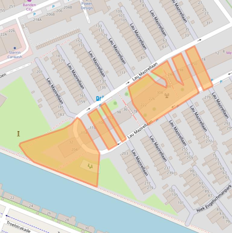 Kaart van postcodegebied 2525ZH.