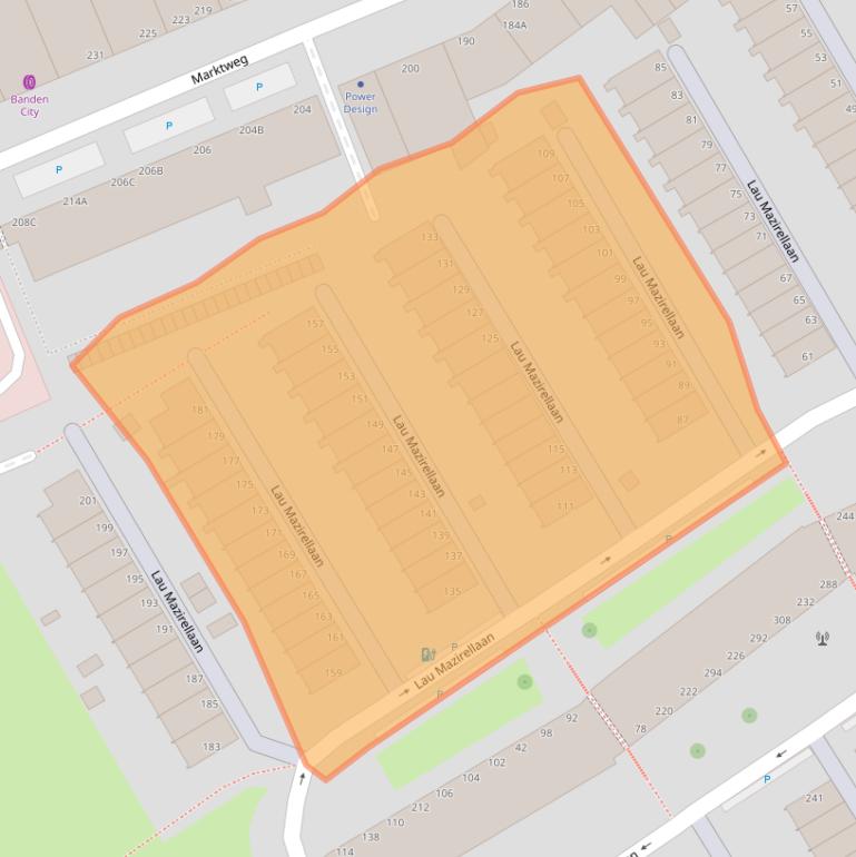 Kaart van postcodegebied 2525ZL.