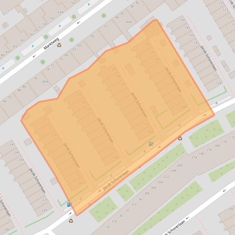Kaart van postcodegebied 2525ZS.