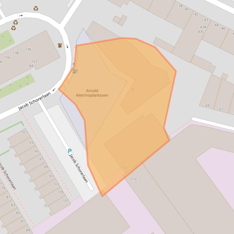 Kaart van postcodegebied 2525ZX.