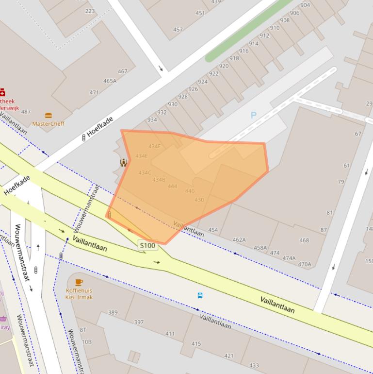 Kaart van postcodegebied 2526AH.