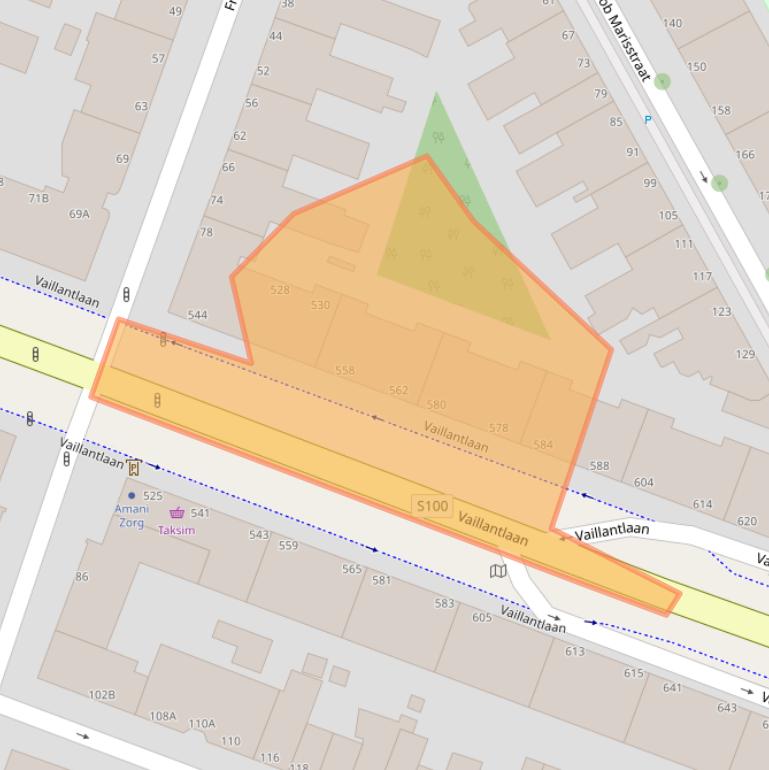 Kaart van postcodegebied 2526AM.
