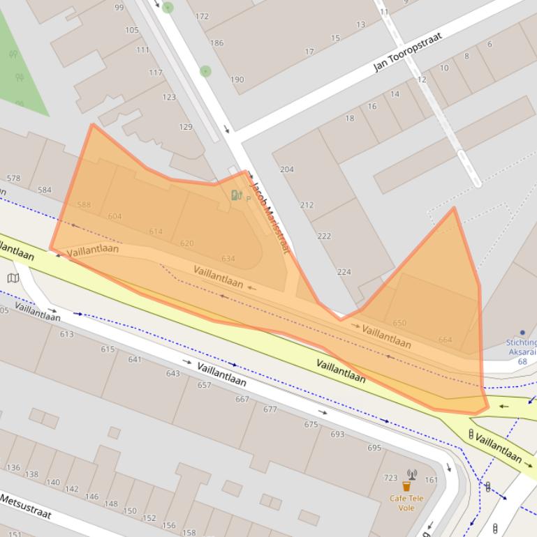 Kaart van postcodegebied 2526AN.