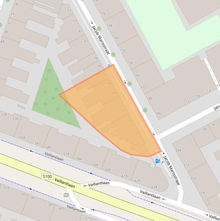 Kaart van postcodegebied 2526AS.