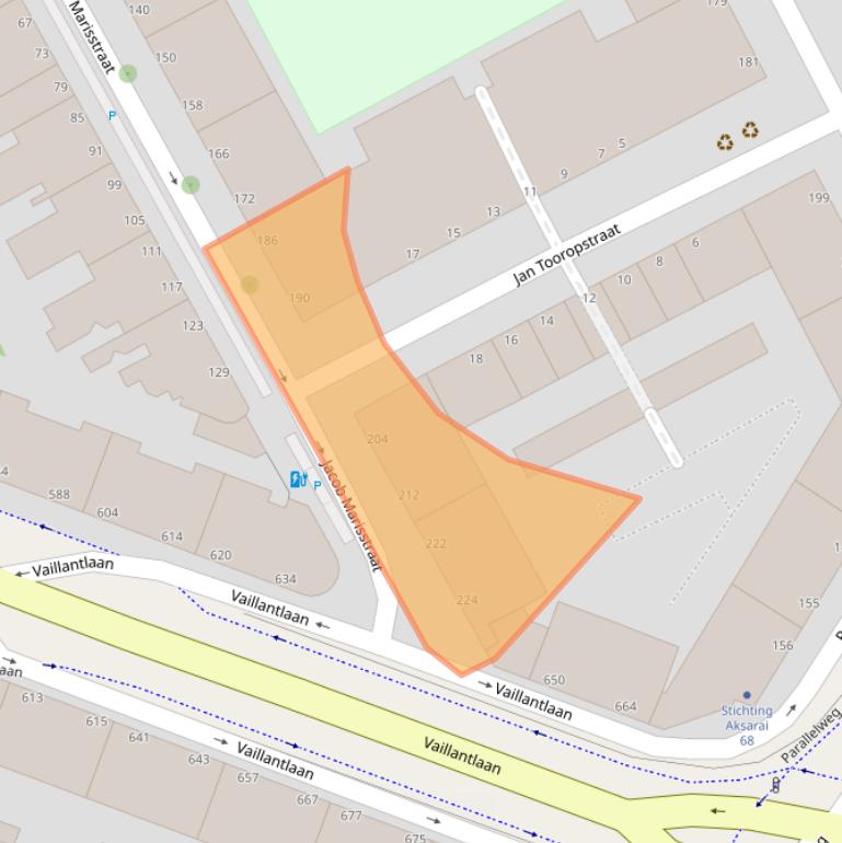 Kaart van postcodegebied 2526AZ.