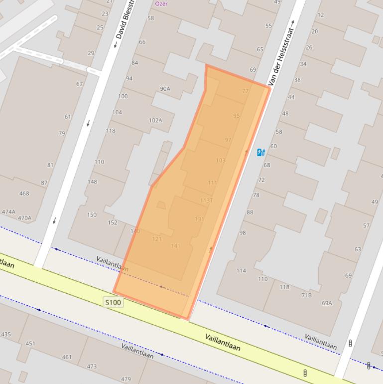 Kaart van postcodegebied 2526BC.