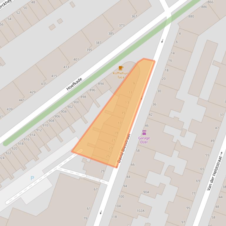 Kaart van postcodegebied 2526BG.