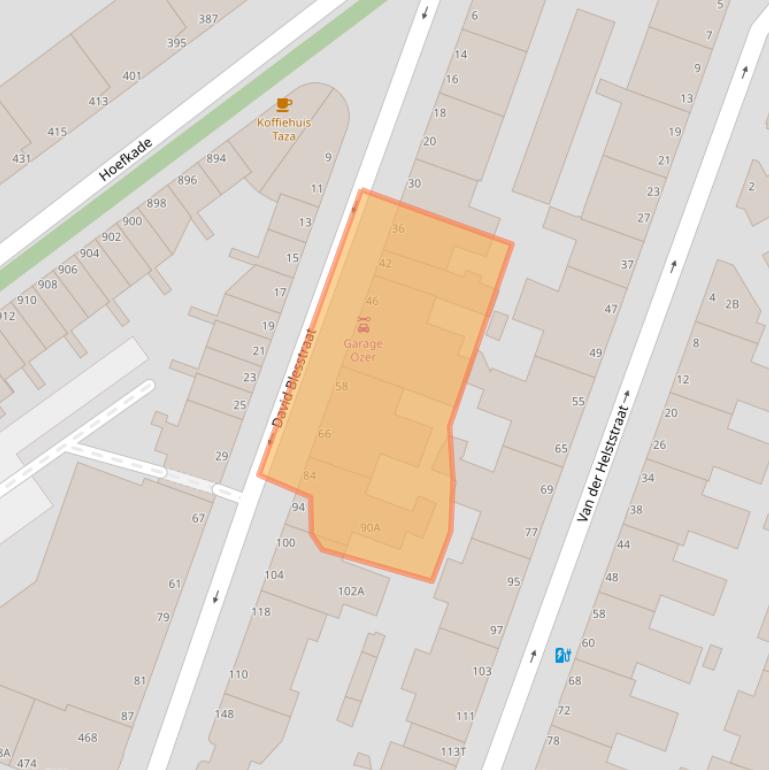 Kaart van postcodegebied 2526BK.