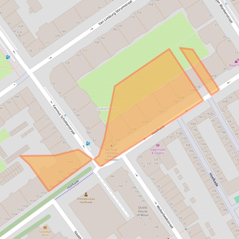 Kaart van postcodegebied 2526BP.