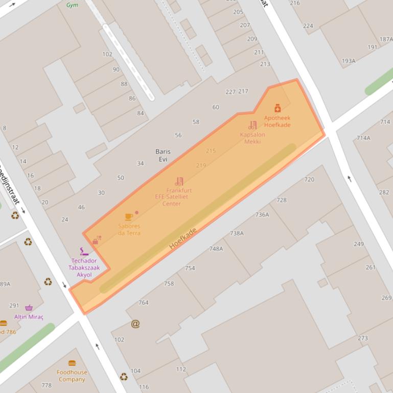 Kaart van postcodegebied 2526BR.