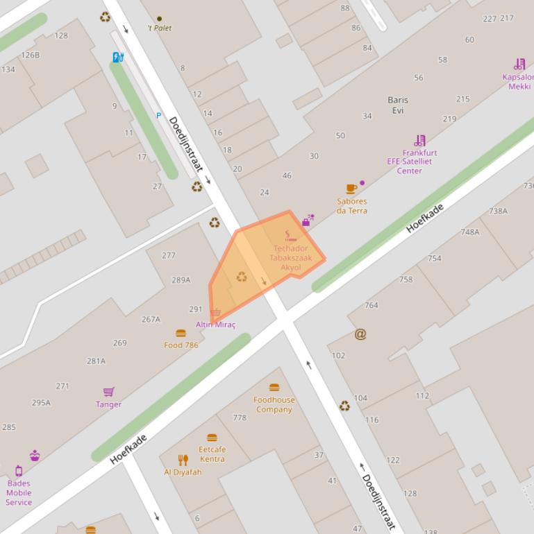 Kaart van postcodegebied 2526BS.