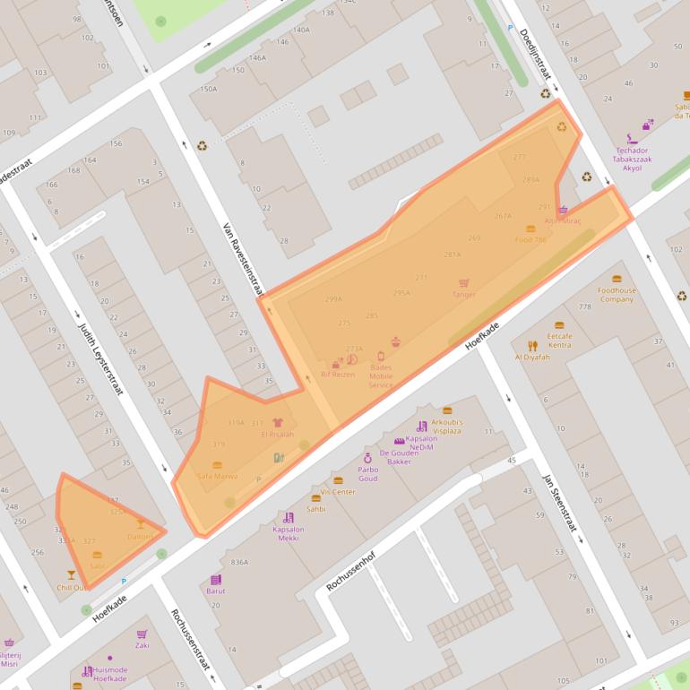 Kaart van postcodegebied 2526BT.