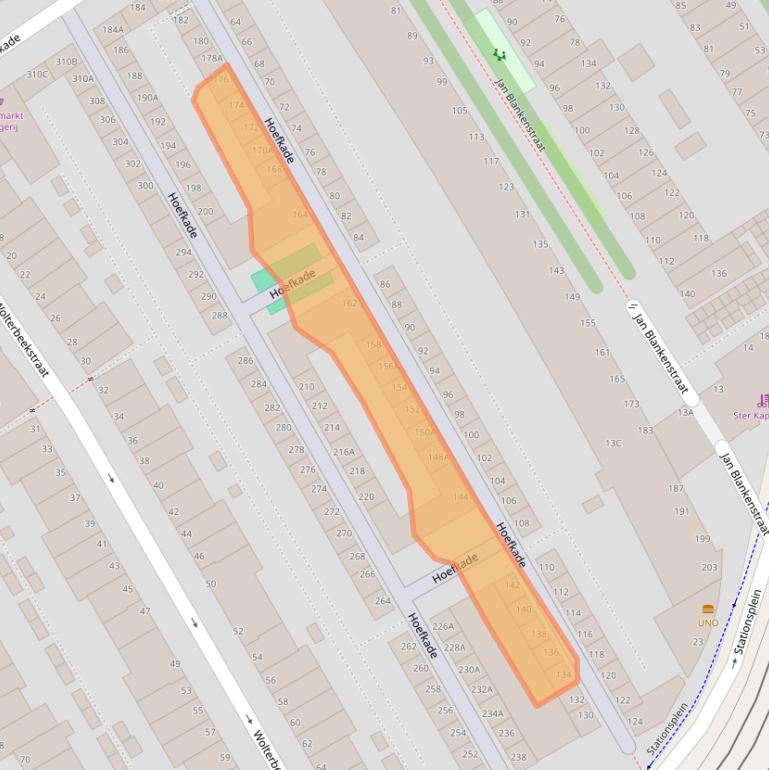 Kaart van postcodegebied 2526CC.