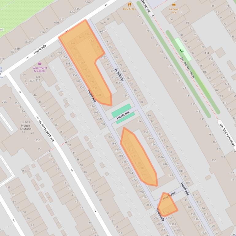 Kaart van postcodegebied 2526CD.