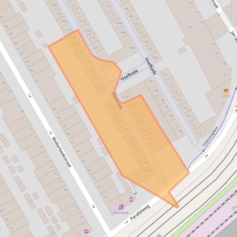 Kaart van postcodegebied 2526CE.