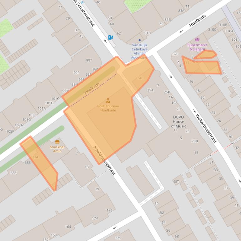 Kaart van postcodegebied 2526CH.