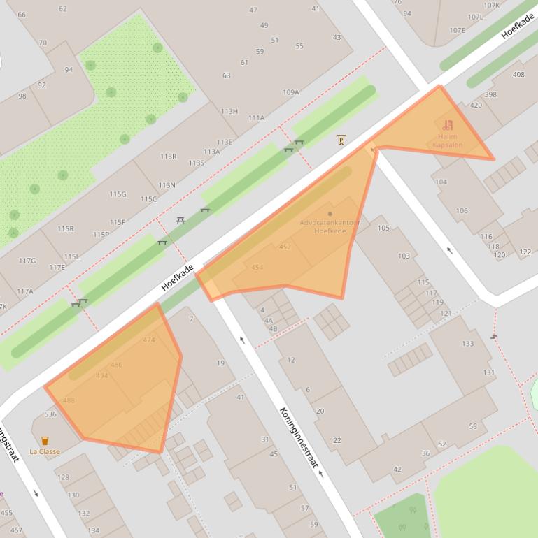 Kaart van postcodegebied 2526CK.