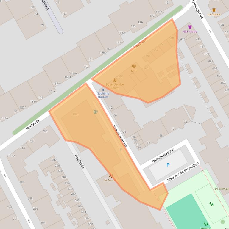 Kaart van postcodegebied 2526CM.