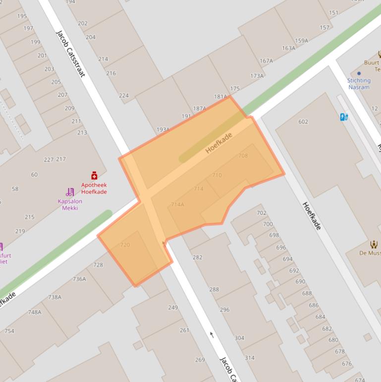 Kaart van postcodegebied 2526CR.