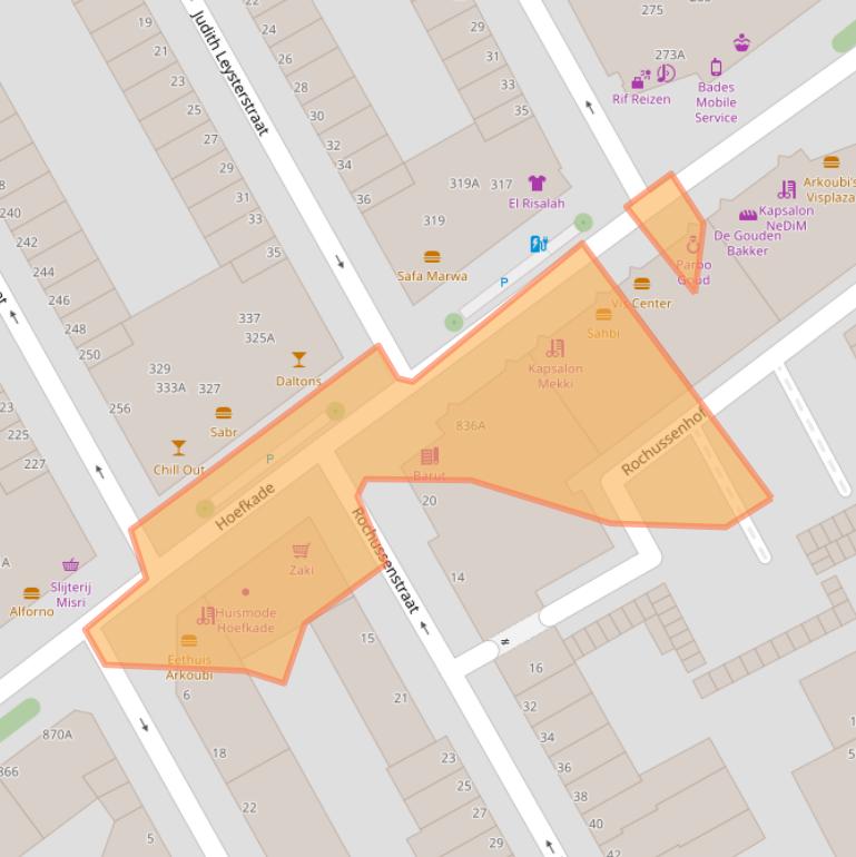 Kaart van postcodegebied 2526CV.