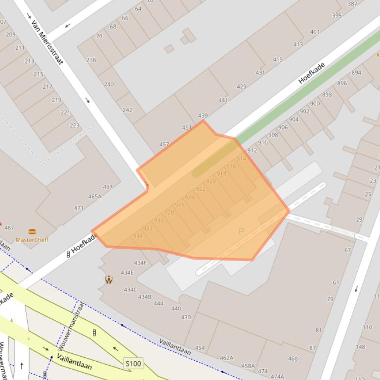 Kaart van postcodegebied 2526CX.