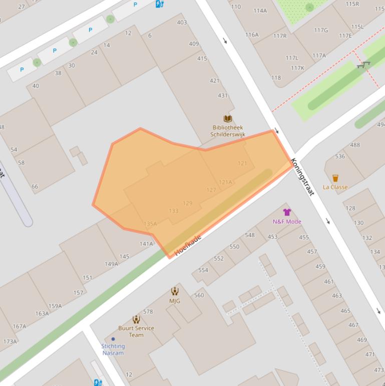 Kaart van postcodegebied 2526DA.