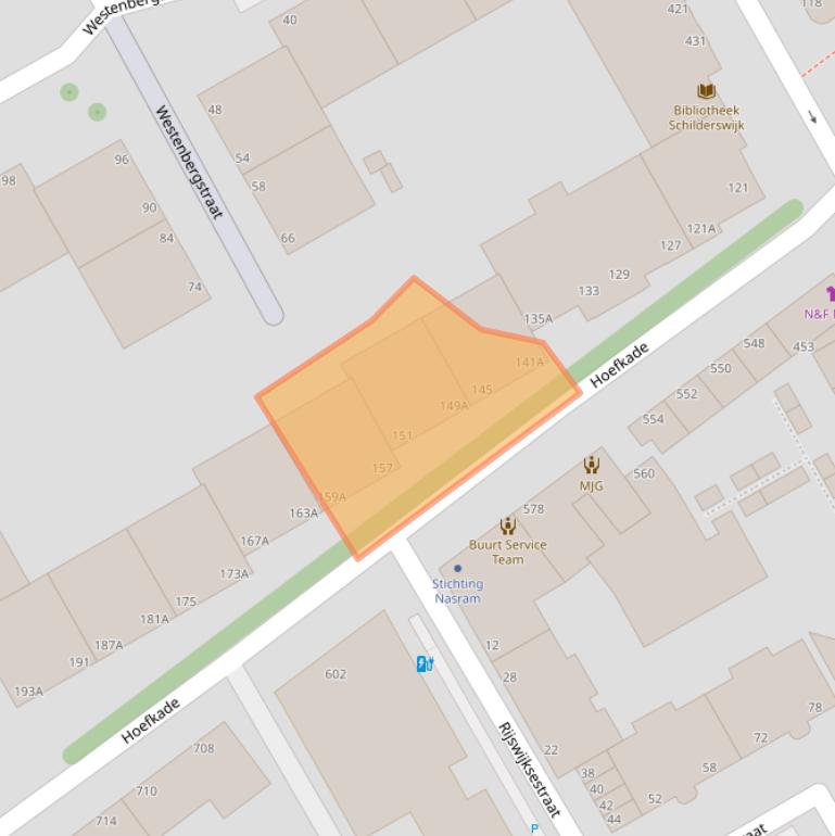 Kaart van postcodegebied 2526DB.