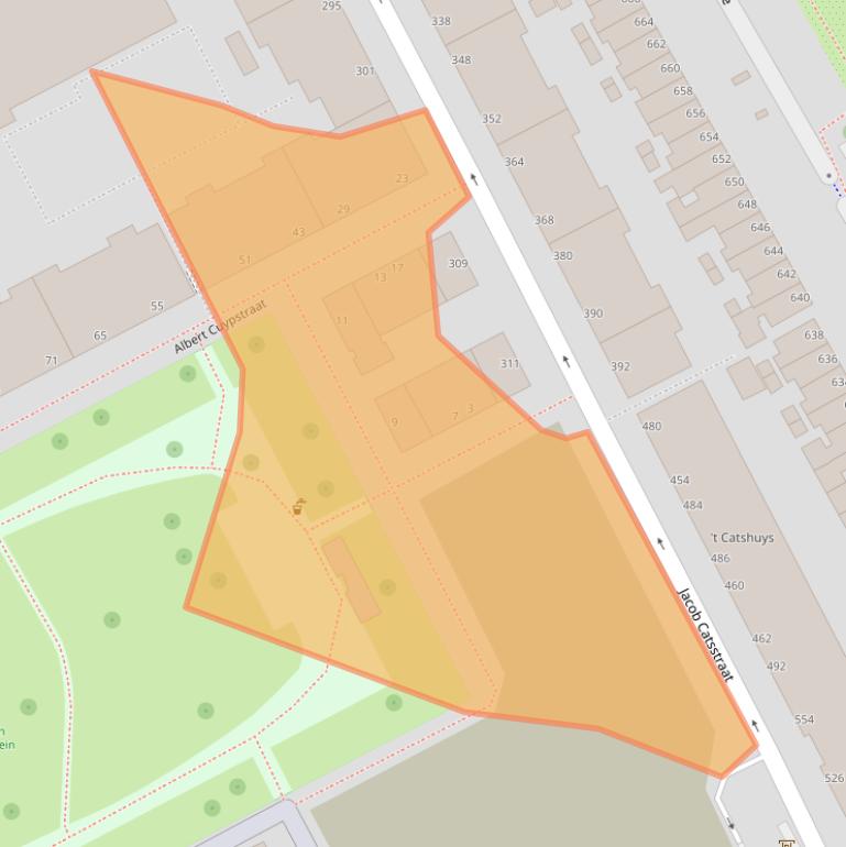 Kaart van postcodegebied 2526DE.