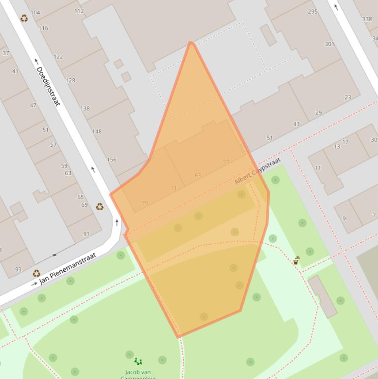 Kaart van postcodegebied 2526DG.