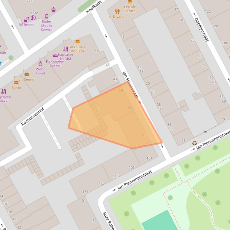 Kaart van postcodegebied 2526EH.