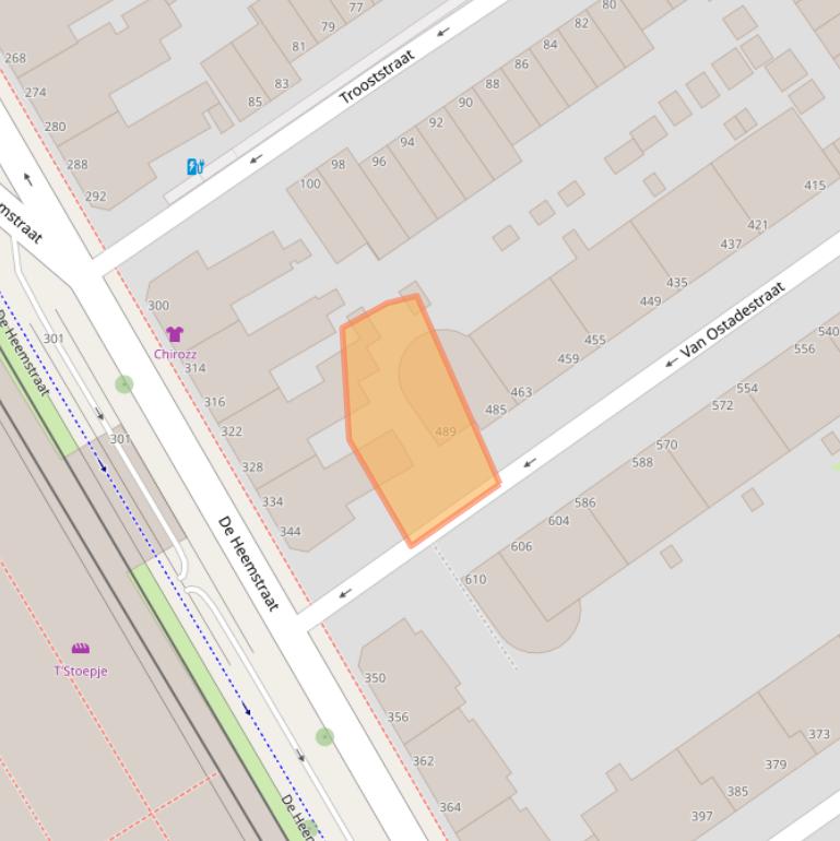 Kaart van postcodegebied 2526GC.